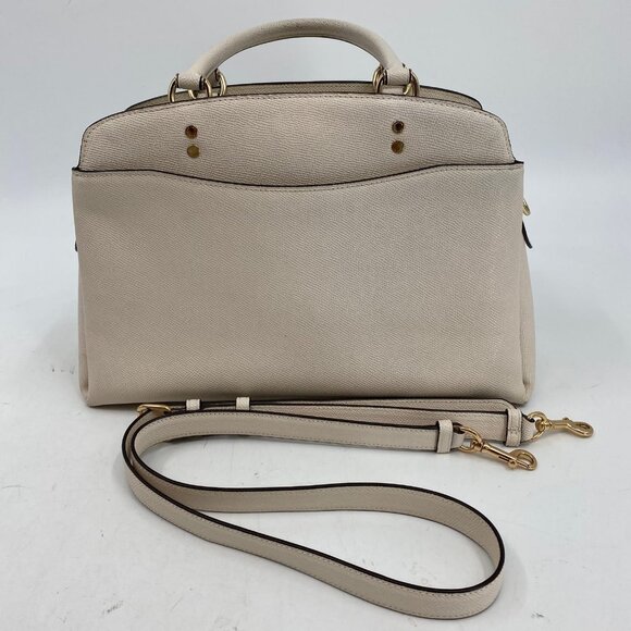 Coach Beige Leather Top Handle Shoulder Bag | Classic Style - Picture 8 of 10